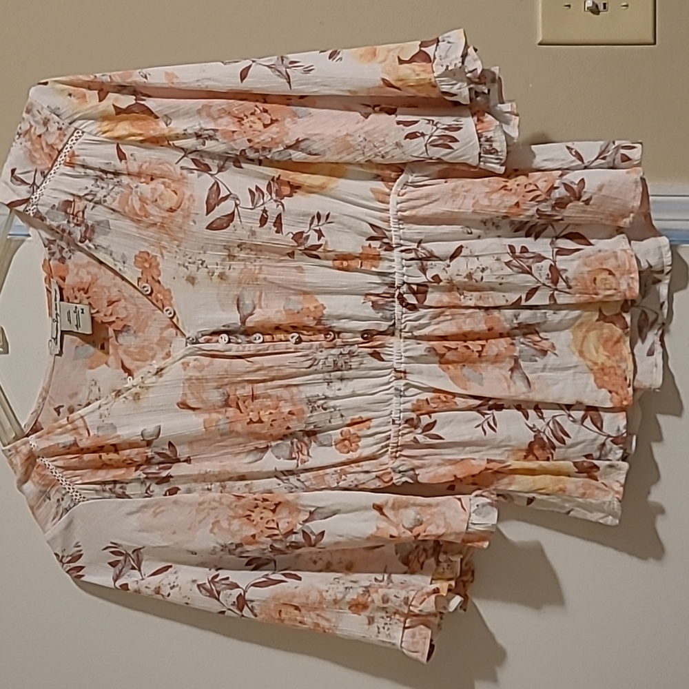 Floral print blouse Sz Med